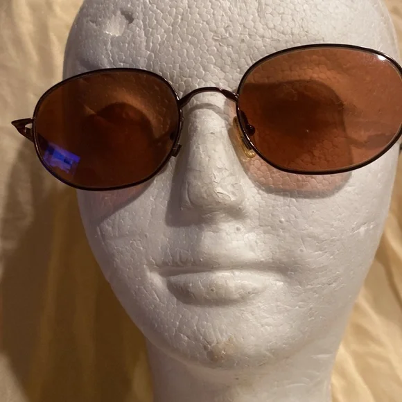 SERENGETI sunglasses ? retro made in Italy 6432 brown metal unisex Vintage SERENGETI Sunglasses Oval Brown Lenses Metal Silver  main image 2